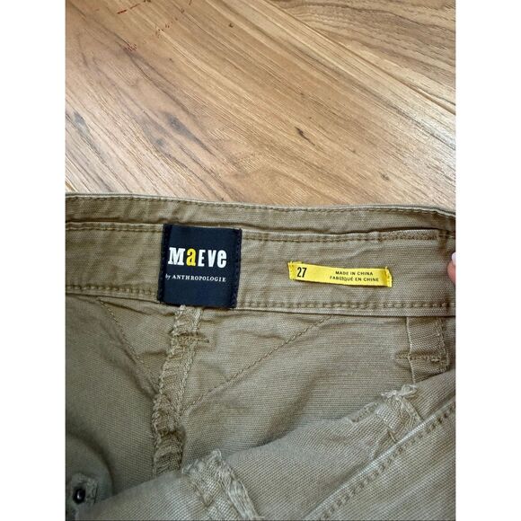 Anthropologie Maeve Womens Moss Green Turner Cargo Utility Pants Pants Size 27 - Picture 8 of 14